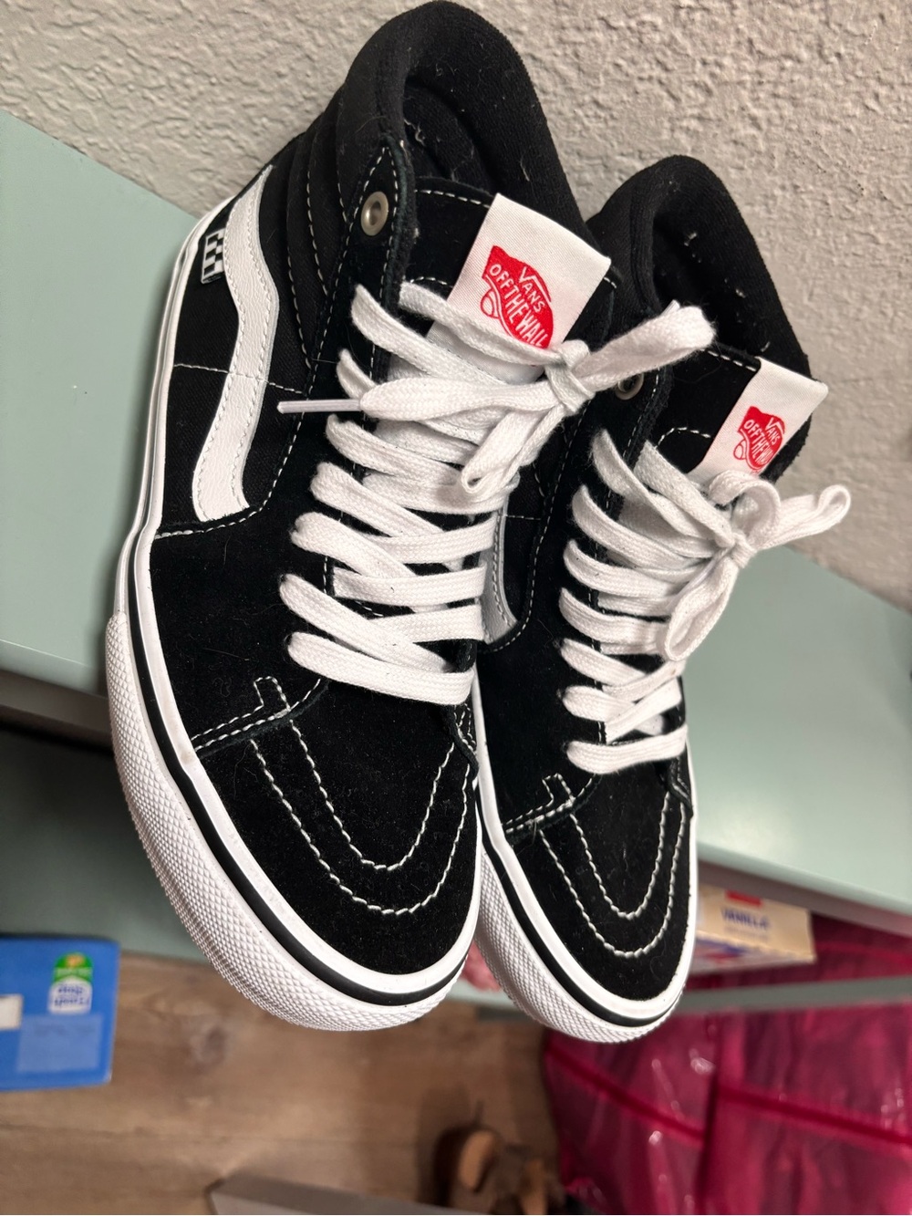 Vans Black & White High-Top Sneakers
